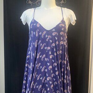 Japana Paisley Bandana Print Sun Dress | Boho Asymmetrical Midi | Large
